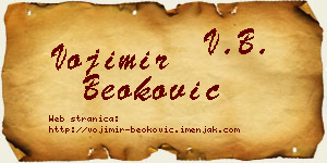 Vojimir Beoković vizit kartica